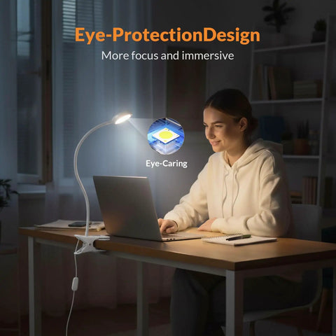 Top Shelf Clip On Reading Light With Bendy Gooseneck For Desks And Bed Rails, Slay Your Setup With Cozy LED Glow Perfect For Lazy Nights Or Fast Study Grind At Home