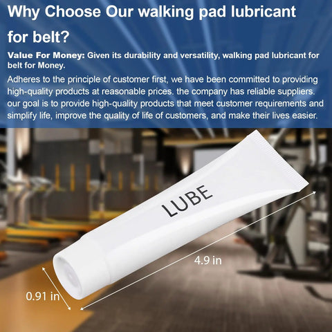 Two Pack Treadmill Belt Lubricant For Quiet Smooth Operation And Longer Treadmill Life, Cuts Belt Noise And Hesitation, Extends Motor Lifespan, Works With Most Treadmills. White lube tube, 4.9 in x 0.91 in