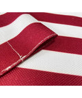 Close-up of red and white stripes on the Patriotic 12x18 Inch Garden Flag For Yard Double Sided USA Flag American Pride Outdoor Decor.