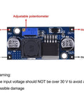 XL6009 Boost Converter Module, Adjustable DC-DC Power Regulator, 3V-32V Input, 3V-30V To 5V-35V Output, front view with components labeled