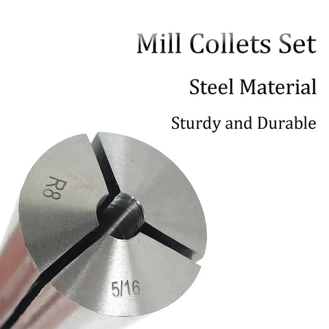 Close-up of R8 mill collet from Pro Grade Twenty Three Piece R8 Mill Collets Set With Internal Seven Sixteenths To Three Quarters Inch Range