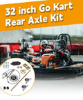 Bulletproof Rear Axle Assembly Kit For Go Kart And ATV includes components like chain and brake setup for effective upgrades.