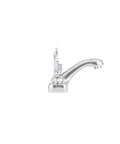 AquaSpec 4 Inch Centerset Faucet With Integral Spout And 4 Inch Wrist Blade Handles In Chrome Finish 2.2 GPM Aerator