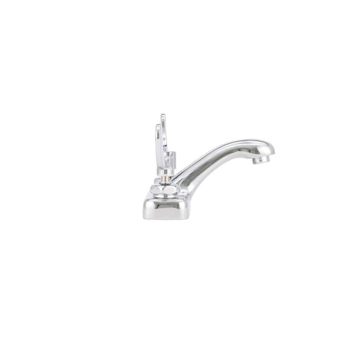 AquaSpec 4 Inch Centerset Faucet With Integral Spout And 4 Inch Wrist Blade Handles In Chrome Finish 2.2 GPM Aerator