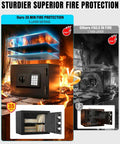 Home Fireproof Safe With Alarm System For 1700 F Protection Up To 35 Minutes, Wall Mounted Money Safe comparison with other safe.