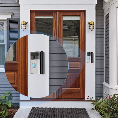 Adjustable 30 To 55 Degree Doorbell Angle Mount for Ring Blink and Battery Video Doorbells Installation on Wooden Door