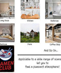 Ramen Club Tin Sign Wall Art 8x12 Inches For diverse spaces including kitchen, living room, and cafe with decor examples shown