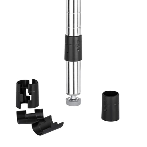 Dead Nuts Secure Wire Shelving Lock Clips And Tight Grip Shelf Sleeve Covers For One Inch Posts Built Solid With Heavy Duty Plastic In Matte Black Finish No Drama Setup Set Of 24 For Garage Workbench