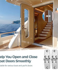 Beefy Marine Grade 316 Stainless Steel Boat Hatch Hinges 4 x 1.5 Inches With Screws on open boat door