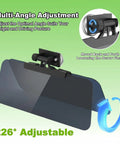 Magnetic Golf Cart Sun Visor With Polarized Anti Glare 226 Degree Adjustable mechanism shown in close-up.