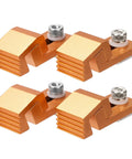 4 Pack Aluminum Tiger Claw Clamp Set With Low Profile Side Hold Downs For CNC Work Tables And T Track Systems Fits Perforated CNC Tables