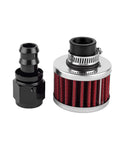 18mm Fuel Cell Breather Vent with 10AN Female Fitting and Air Filter Rebuild Kit for Off Road and Modified Rigs Universal Vent System