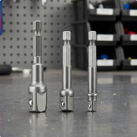 Bothyi Heavy Duty Steel Socket Adapter Converter Reducer Extension Kit With Clear Marks And Secure Grip For Workshop Benches And Mobile Toolboxes That Really Holds Up When You Need It, three steel adapters
