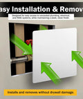 Zero Fuss Drywall Access Panel 14X14 Inch Screwless Wall Cover details showcasing easy installation and removal for plumbing access.