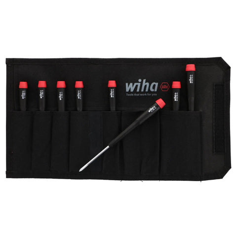 Eight Piece Slotted And Phillips Screwdriver Set With Rugged Canvas Pouch Precision Chrome Vanadium Molybdenum Tips