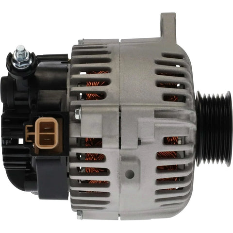 Replacement 12V 120Amp Alternator For Hyundai Sonata Tiburon Santa Fe Tucson 2.7L V6 2005 2009 And Kia Magentis Optima Sportage 2.7L V6 2005 2010 AVA0066 40040016 With CW Rotation IR Regulator IF Plug Code 304 High Reliability close-up