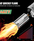 Powerful Propane Torch Gun For Kitchen And BBQ With Adjustable Flame CSA Certified High Heat Up To 2462 Fahrenheit, silver tip.