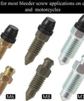 Brake Bleeder Screw Cap Rubber Dust Cover Set For Cars And Motorcycles Black 60 Pieces Grease Fitting Cap Durable Rubber Cap Keeps Fittings Clean