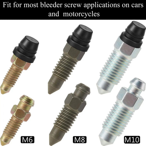 Brake Bleeder Screw Cap Rubber Dust Cover Set For Cars And Motorcycles Black 60 Pieces Grease Fitting Cap Durable Rubber Cap Keeps Fittings Clean
