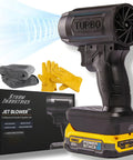 Jet Blower 2.0 Handheld Cordless Air Dryer For Cars Patios Snow Beast Mode 160,000 RPM Turbo, gloves, towels, box