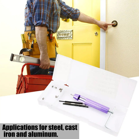 Engine Block Thread Repair Insert Kit M3 Thread for Steel Cast Iron and Aluminum shown with installation tools.