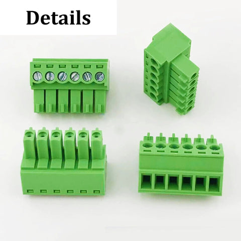 10 Pack 4 Pin 3.5mm Pitch PCB Screw Terminal Block Connectors Pluggable Quick Connector 4 Pole For 16 To 28 AWG Wires