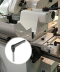 uxcell adjustable clamping lever handle with black head and M8x50mm stainless steel threaded stud; inset close-up.