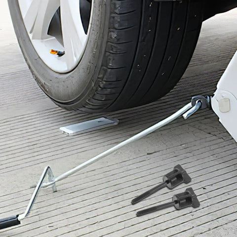 Heavy Duty Spare Tire Retention Bolt And Wheel Mounting Screw Lock Nut For Civic And HRV RV Ready Beefy Steel Construction For Safe Mount And Secure Fit, shown in use with tire