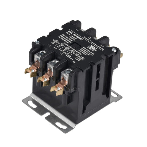 Industrial Grade 3 Pole Contactor 60 Amp 240 Volt Hvac Replacement Compatible With 42Ef35Ag UL Certified dust sealed with terminals.