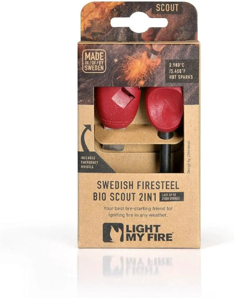 Survival Flint Fire Starter Kit With Ferro Rod 2-In-1 Fire Steel For Campfires And Bushcraft, waterproof packaging