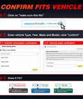 Confirm vehicle fit steps showing Amazon tool for Honda Civic compatibility check for Professional Grade AC Compressor With Clutch Built Tough For Relentless Heat Plug And Play Cool Your Whip Fast Zero Drama Swap For Honda Civic 2.4L 2012 2013 2014.