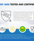 NSF/ANSI certification details for 4 Pack Replacement Water Filter For Samsung Fridge Models RF28R7351SG RF28R7201SR