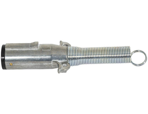 Buyers Products Tc2012 2-Way Zinc Trailer Electrical Connector Plug with vertical pins, durable die-cast alloy for winch setups.