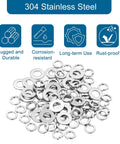 All In One M4 Stainless Steel Split Lock Washers And Flat Washers Kit 200 Pieces 304 Grade Rust Resistant Hardware Set For Home Repair Auto Maintenance And DIY Projects, 304 stainless steel washers