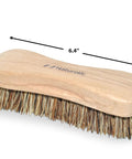 Heavy Duty Wooden Scrub Brush Set 12 Pack Stiff Palmyra Bristles For Tough Floors Tile Deck And Garage Grime Bulk Commercial Workshop Cleaning Supplies That Kick Serious Dust, wooden handle, stiff bristles, 6.4"