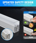 Close-up of Hexagon Garage Lights 25 Pack LED Ceiling Fixtures 168W 21840 Lumens 6700K Daylight White connector detail