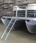 Heavy Duty Aluminum Pontoon Boat Ladder With 4 Steps, Undermounted Design, Non Slip Treads, Marine Grade Build For Saltwater Use, Rust Proof And Durable, Easy Mount Dock Access For Quick, Safe Boarding on pontoon boat