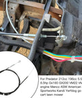 75 Inch Go Kart Throttle Cable For Predator 212cc 196cc GX160 GX200 VM22 VM24 Engines With Brake Return Spring visible on engine mount