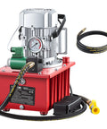 Electric Hydraulic Pump Power Pack 750W 10000 PSI 120V Single Acting Solenoid Valve With Pedal Switch 2.1 Gal 8L Reservoir