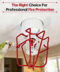 Top Tier Two Pack Pendent Fire Sprinkler Heads Built Hella Solid Featuring Half Inch Npt American Threads For Straightforward Residential Or Commercial Jobs Ul Cul Fm Certified Gear You Want, red sprinkler head mounted on ceiling.