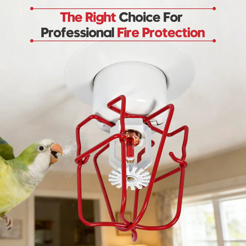 Top Tier Two Pack Pendent Fire Sprinkler Heads Built Hella Solid Featuring Half Inch Npt American Threads For Straightforward Residential Or Commercial Jobs Ul Cul Fm Certified Gear You Want, red sprinkler head mounted on ceiling.