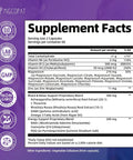 Supplement facts label for 2-Pack Magnesium Complex For Women And Men, The Go-To 24-In-1 Magnesium Supplement, 240 Capsules.