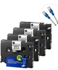Heavy Duty White Heat Shrink Tube Labels For Cable Wiring 12mm Self Sealing Wire Markers in multiple rolls on display.