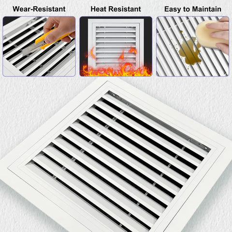 Solid Heavy Duty Louvered Return Air Grille And Access Hatch Panel Wall Ceiling Vent with heat-resistant features and easy maintenance.