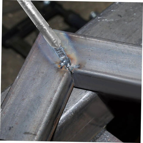 Close-up of Low Temp Aluminum Welding Rods 6 Pack Aluminum Welding Sticks For Easy, Efficient DIY Repairs And Quick Heat Up on metal