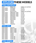 Fits for models list including Chevy Silverado 1500 2022 to 2024, compatible with Rock Solid 433 Mhz Tpms Sensor.