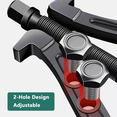Heavy Duty Gear Puller Toolkit Knocks Out Stubborn Bearings Pulleys With 2 And 3 Jaw Extractors Built Strong. Fits Toolbox Perfectly. A Must Have For Mechanics Wanting Damage Free Removal In Your Shop Today. 2-hole adjustable steel gear puller with threaded jaws