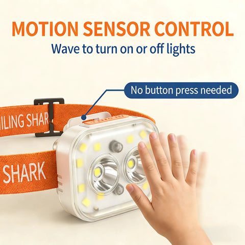 Kids Adventure Light Set With USB C Rechargeable Lantern And Motion Sensor Headlamp features hands free control.