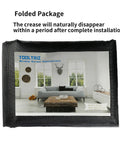 Folded Pet Proof Window Screen Replacement 48 By 100 Inches Thick Charcoal Fiberglass Mesh package on display
