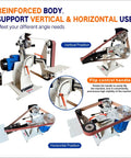 Built Like A Tank 2x72 Inch Belt Grinder Sander With Smooth 1500W Motor for vertical and horizontal sanding positions.